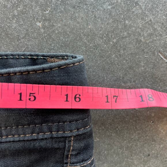 Vintage Y2K Athleta Mid Rise Black Denim Straight Leg Jeans Women's Size 8 - Picture 5 of 5